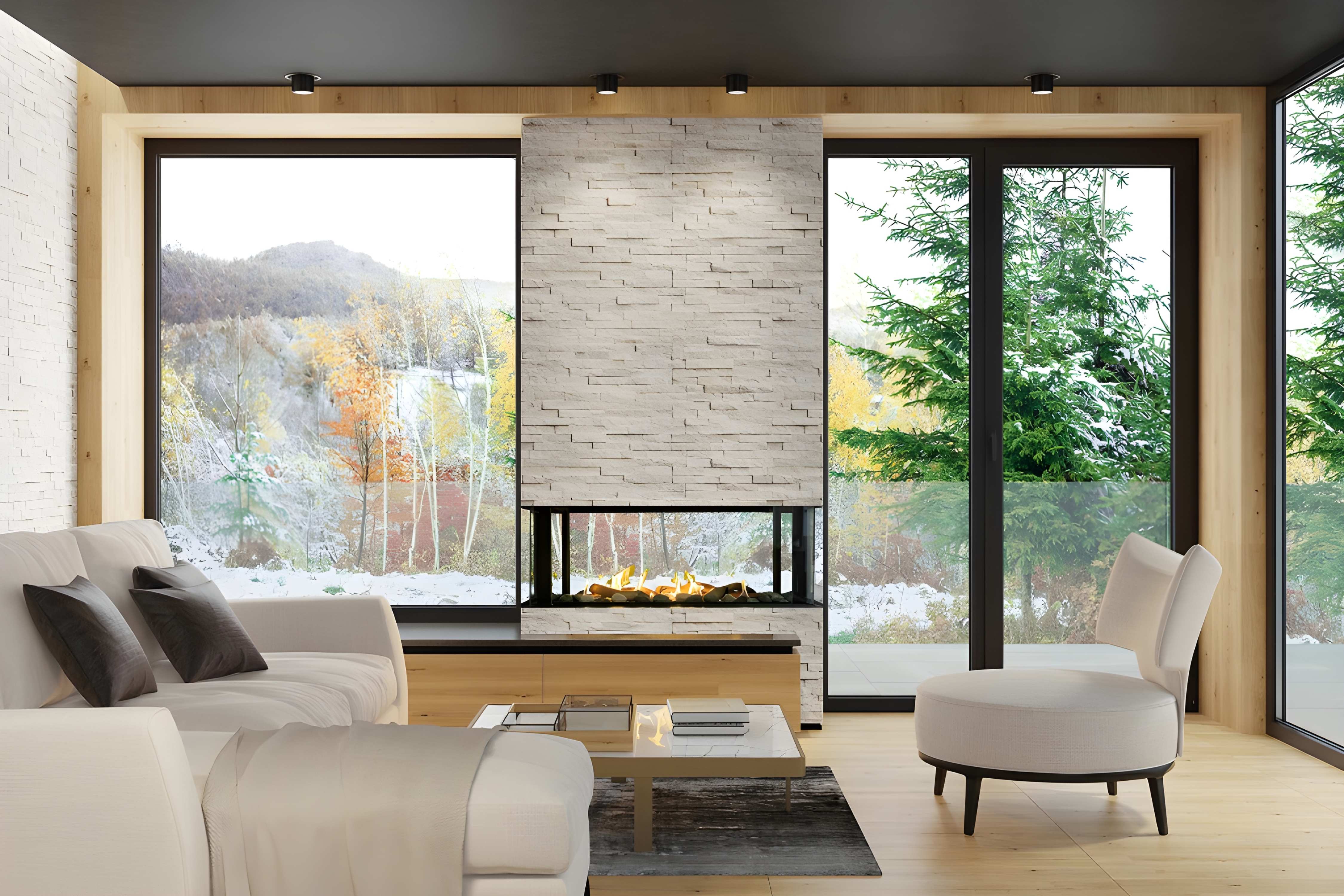 Lyon – 4 Sided See Through Gas Fireplace