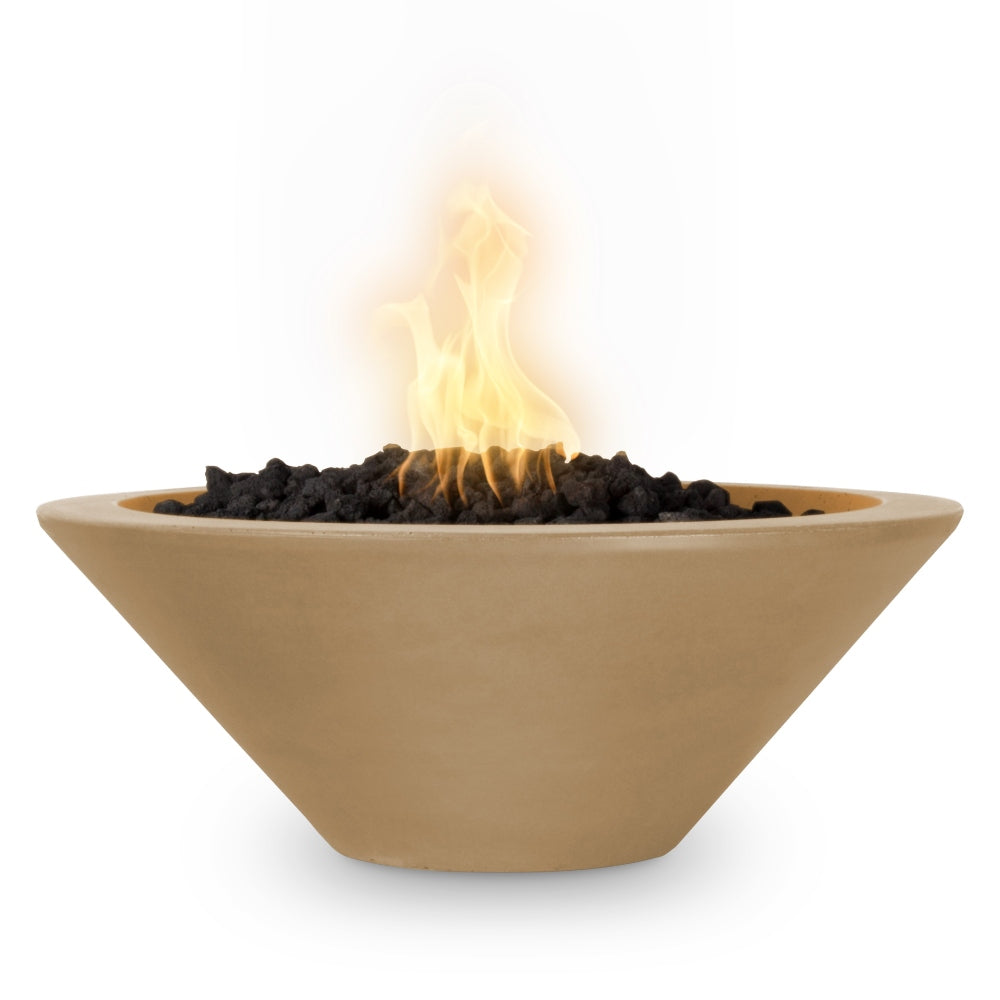 Cazo Fire Bowl – Round GFRC Outdoor Gas Fire Pit