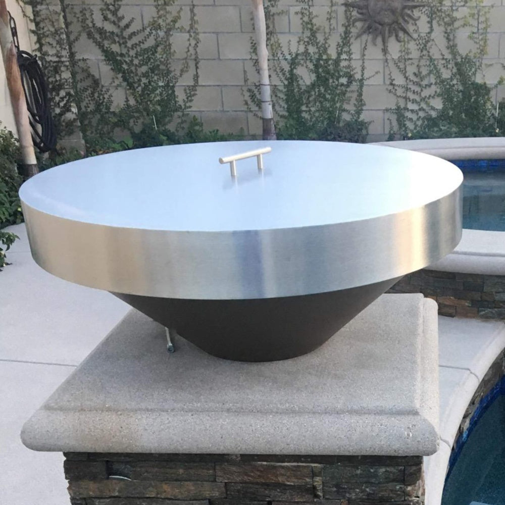 Cazo Fire Bowl – Round GFRC Outdoor Gas Fire Pit
