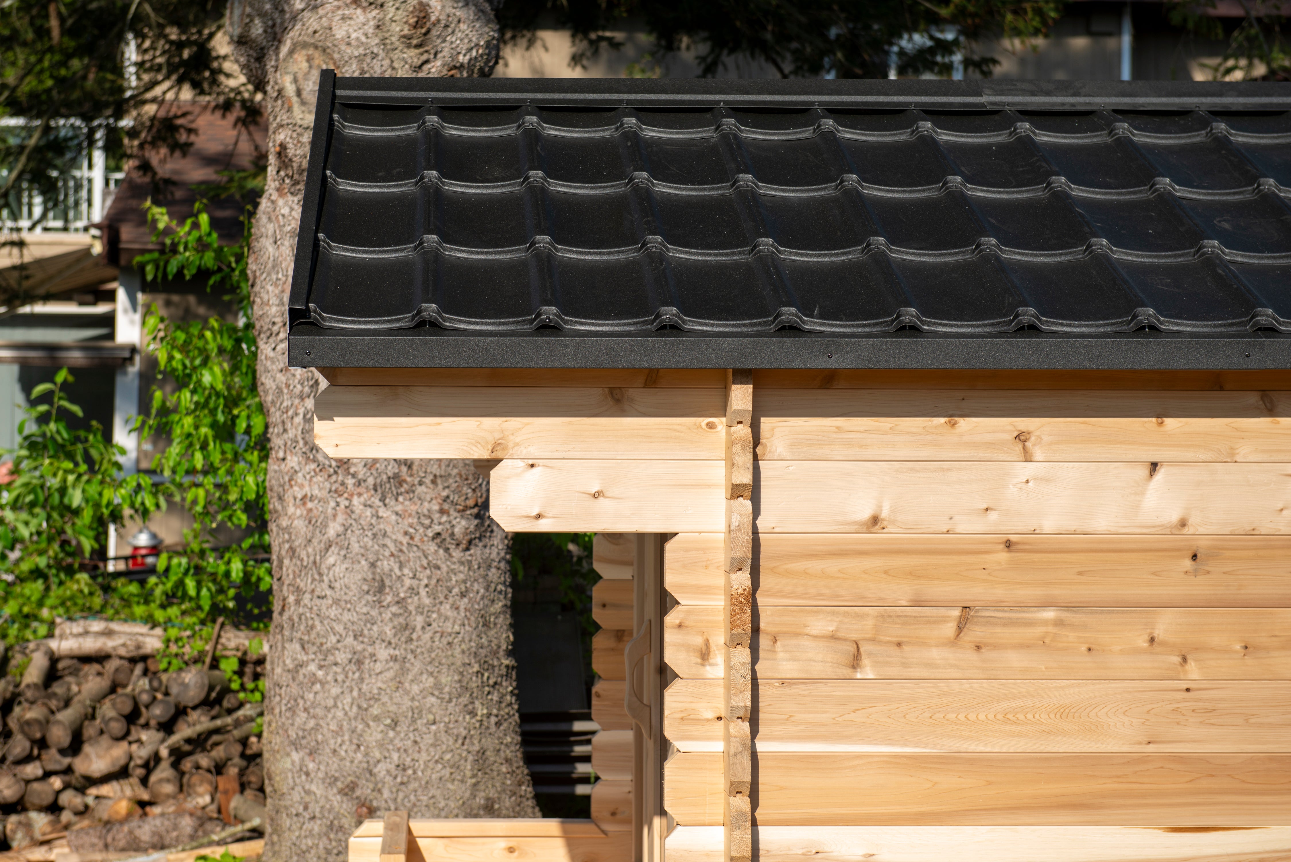 Georgian Cabin Sauna with Porch